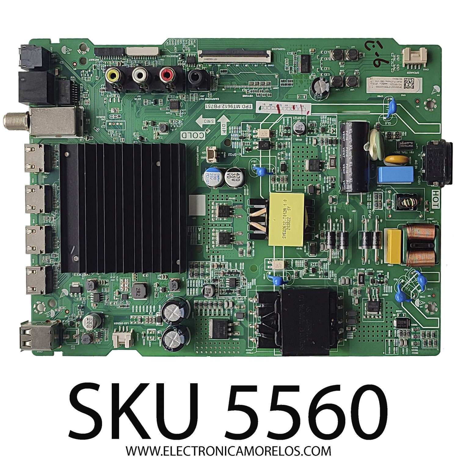 MAIN FUENTE (COMBO) TOSHIBA·FIRE TV 4K·UHD·HDR / NUMERO DE PARTE 291204 / TPD.MT9612.PB751 / 291203 / 55A511FUT / LP4E16132A0 / PANEL HD550Y1U72-T0L2K2\GM\CKD3A\1\R / DISPLAY HV550QUB-F70 / MODELO 55C350KU 55A511FUT